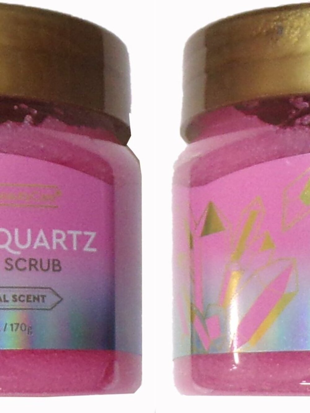 Global Beauty Care Body Scrub -Rose Quartz Floral Scent 6 oz / 170 g (Set of 2)